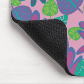 Custom monogram tropin pink farbenfroh modern mousepad (Ecke)