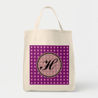 Custom monogram tulip design tote bag tragetasche
