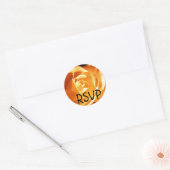 Custom Monogram UAWG Wedding Sticker Orange Rose (Umschlag)