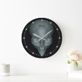 Custom monogram UFO Alien wall clocks Große Wanduhr (Zuhause)