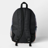 Custom Monogram Urban Twilight Backpack Bedruckter Rucksack (Rückseite)