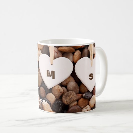 Custom Monogram Valentine's Day Gift Kaffeetasse (VorderseiteRechts)