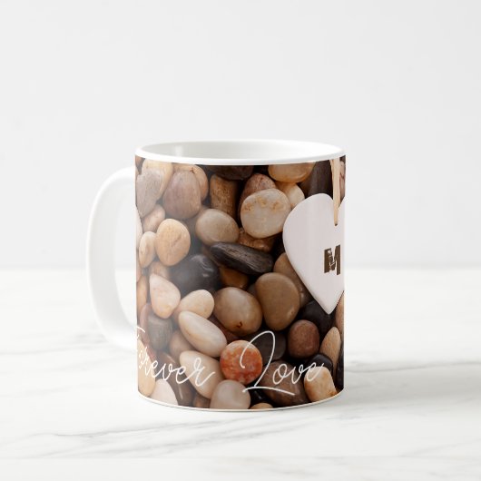 Custom Monogram Valentine's Day Gift Kaffeetasse (Vorderseite Links)