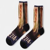 Custom monogram Venezia (Venedig) Socken (Linkes Detail)