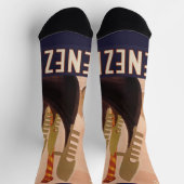 Custom monogram Venezia (Venedig) Socken (Oben)