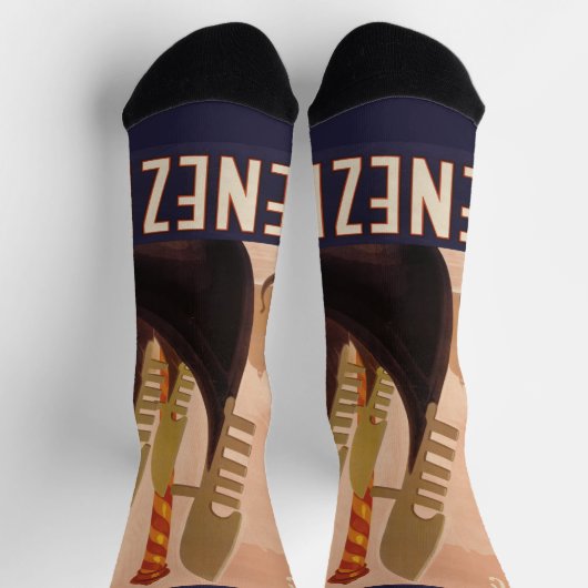 Custom monogram Venezia (Venedig) Socken (Oben)