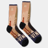 Custom monogram Venezia (Venedig) Socken (Rechts)