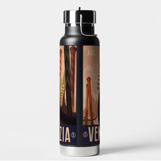 Custom monogram Venezia (Venedig) Trinkflasche (Links)
