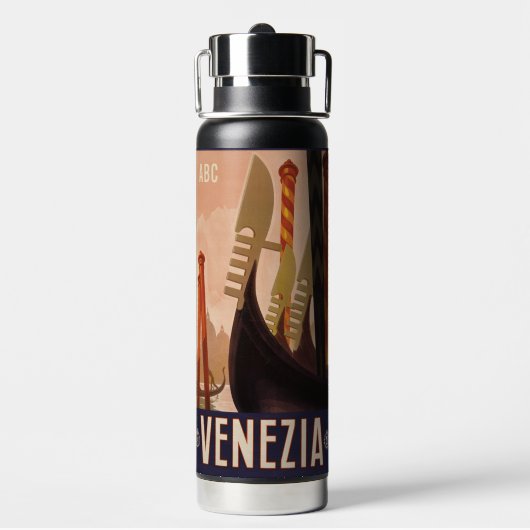 Custom monogram Venezia (Venedig) Trinkflasche (Hinten)