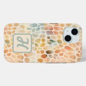 Custom Monogram Watercolor farbig Case-Mate iPhone Hülle (Rückseite (Horizontal))