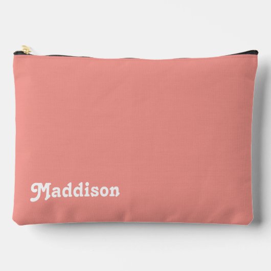 Custom monogram, watermelon pink Retrotypografie Zubehörtasche (Vorderseite)