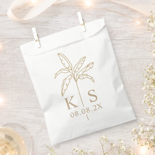 Custom Monogram Wedding Logo Fevor Bag Geschenktütchen (Ausgeschnitten)