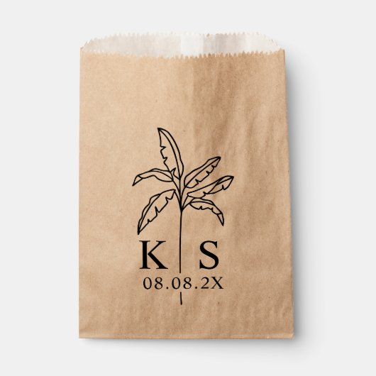 Custom Monogram Wedding Logo Fevor Bag Geschenktütchen (Vorderseite)