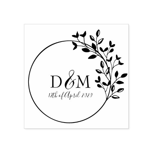 Custom Monogram Wedding Logo Logo Art Holz Art Gummistempel (Prägung)