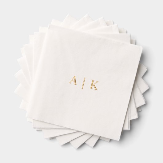 Custom Monogram Wedding Napkins - Gold Foil Servietten Mit Folie (Insitu (Gestapelt))