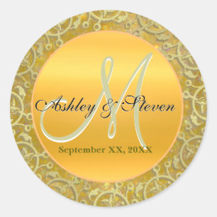 Custom Monogram Wedding Stickers