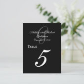 Custom Monogram Wedding Tischnummer Cards 2 (Stehend Vorderseite)