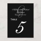 Custom Monogram Wedding Tischnummer Cards 2 (Vorderseite)
