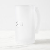 Custom Monogram Wedding Trauzeuge Mattglas Bierglas (VorderseiteRechts)