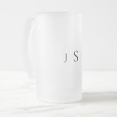 Custom Monogram Wedding Trauzeuge Mattglas Bierglas (Vorderseite Links)