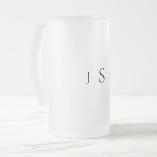 Custom Monogram Wedding Trauzeuge Mattglas Bierglas (Vorderseite Links)
