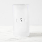 Custom Monogram Wedding Trauzeuge Mattglas Bierglas (Mittel)