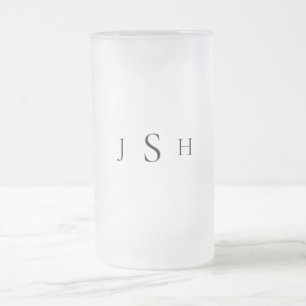 Custom Monogram Wedding Trauzeuge Mattglas Bierglas