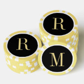 Custom Monogram Weders Day Poker Chips (Stapel)