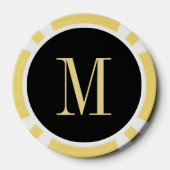 Custom Monogram Weders Day Poker Chips (Rückseite)