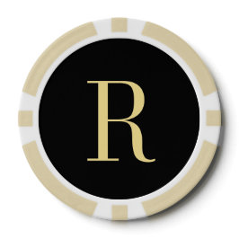Custom Monogram Weders Day Poker Chips