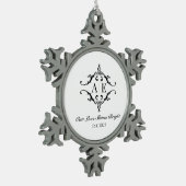 Custom Monogram Weihnachtsgeschenk Ornament (Links)