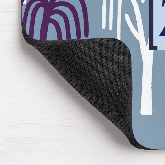 Custom Monogram Willow Tree Blue Mouse Pad Mousepad (Ecke)