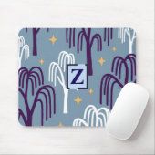 Custom Monogram Willow Tree Blue Mouse Pad Mousepad (Mit Mouse)