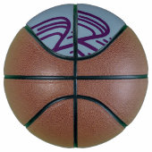 Custom Monogram Willow Tree Muster Blue Basketbal Basketball (Rechts)