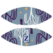 Custom Monogram Willow Tree Muster Blue Football (Paneele)