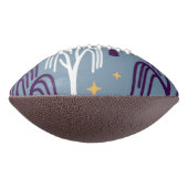 Custom Monogram Willow Tree Muster Blue Football (Gedreht 90)