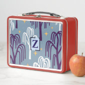 Custom Monogram Willow Tree Muster Blue Metall Brotdose (Beispiel)