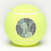 Custom Monogram Willow Tree Muster Blue Tennisbälle (Rückseite)