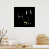 Custom Monogram "Wine Glass" Poster (Küche)
