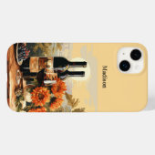 Custom Monogram Wine Lover Case-Mate iPhone Hülle (Rückseite (Horizontal))