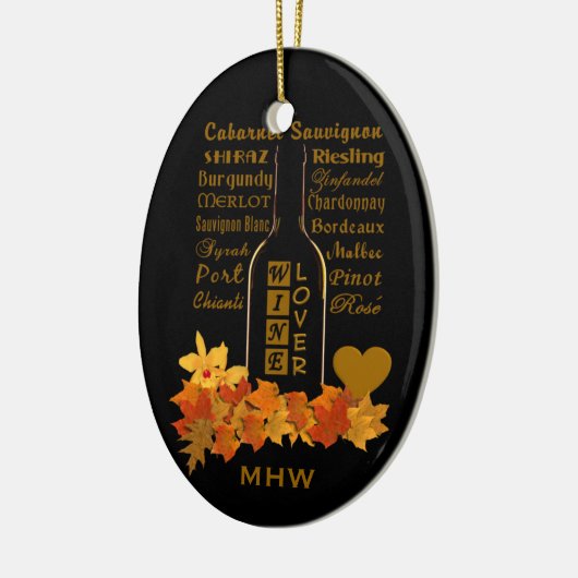 Custom Monogram Wine Lover Dekoration (Links)