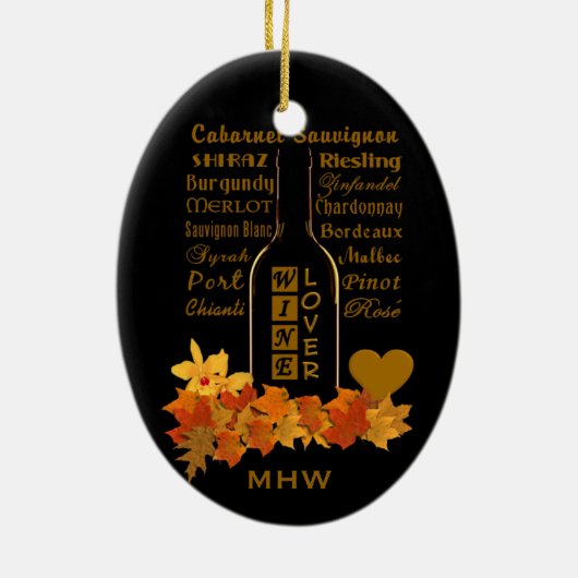 Custom Monogram Wine Lover Dekoration (Hinten)