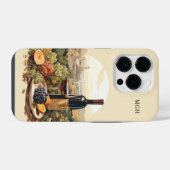 Custom Monogram Wine Lover iPhone Hülle (Rückseite (Horizontal))