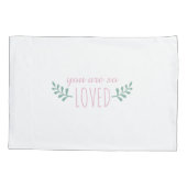 Custom Monogram Wreath Floral Girl Pillowcase, Rev Kissenbezug (Rückseite)