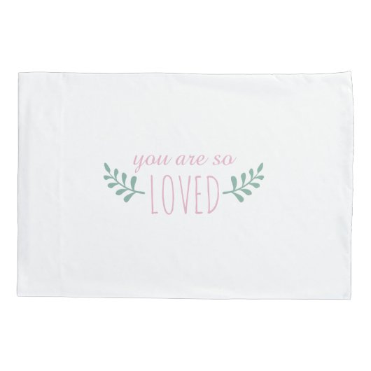 Custom Monogram Wreath Floral Girl Pillowcase, Rev Kissenbezug (Rückseite)