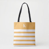 Custom Monogram Yellow Stripes Tasche (Vorderseite)