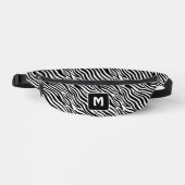 Custom Monogram Zebra Pattern Bauchtasche (Vorderseite)