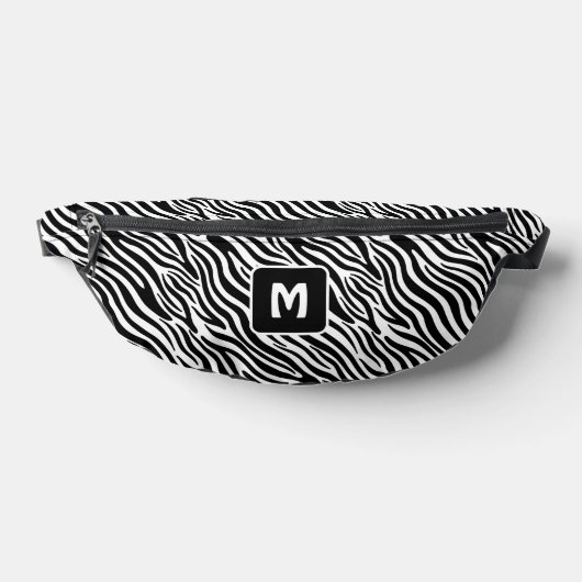 Custom Monogram Zebra Pattern Bauchtasche (Ablage )
