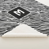 Custom Monogram Zebra Pattern Sherpadecke (3/4)