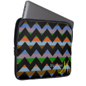 Custom Monogram Zickzack Zigzag 3 Laptopschutzhülle (Vorne Rechts)